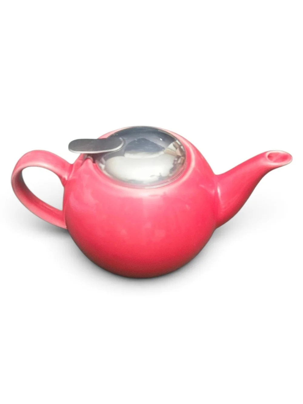 Certified International Teapot with Infuser 24 oz Red Ceramic
